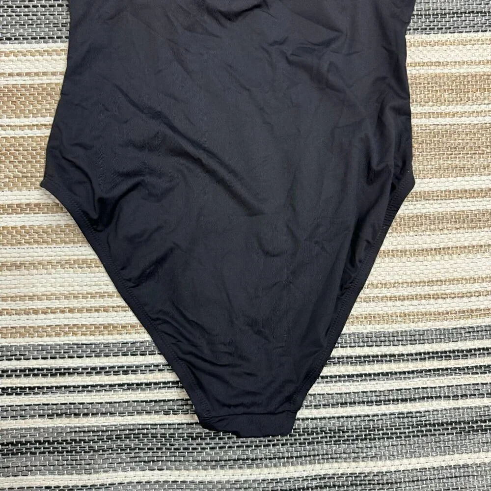 Andie The Amalfi One‎ Piece Swimsuit Spaghetti Strap Padded Stretch Black XL